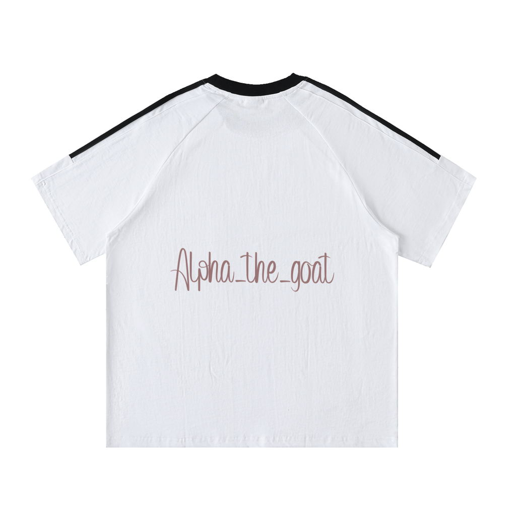 Contrast Tape Crewneck Cotton T-Shirt