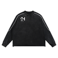 Mineral Wash Piping Raw Hem Sweatshirt