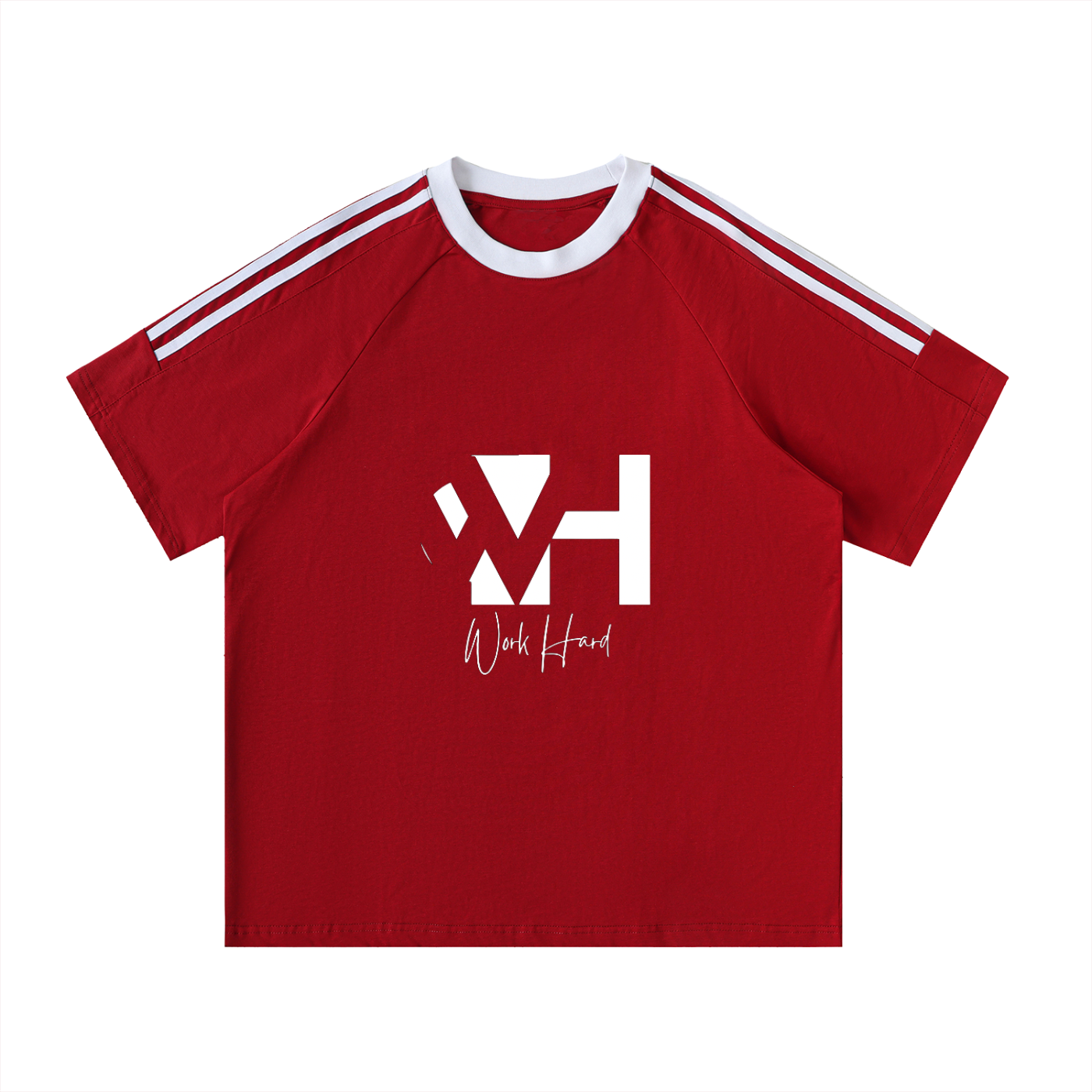 Contrast Tape Crewneck Cotton T-Shirt